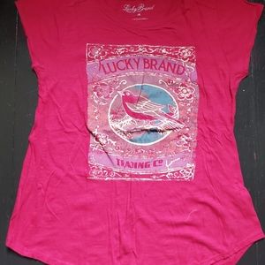Lucky Brand Pink Tee Shirt Size M